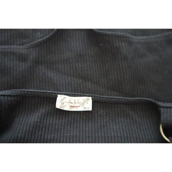 Intimately Free People Women Sz L Black In The City Underwire Ribbed Bodysuit - Picture 8 of 12